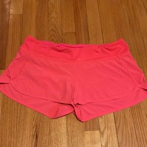 Coral Lululemon Speed Up Short